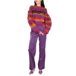 ROTATE BIRGERCHRISTENSEN Logo Knit Sweater with Voluminous Sleeves Women